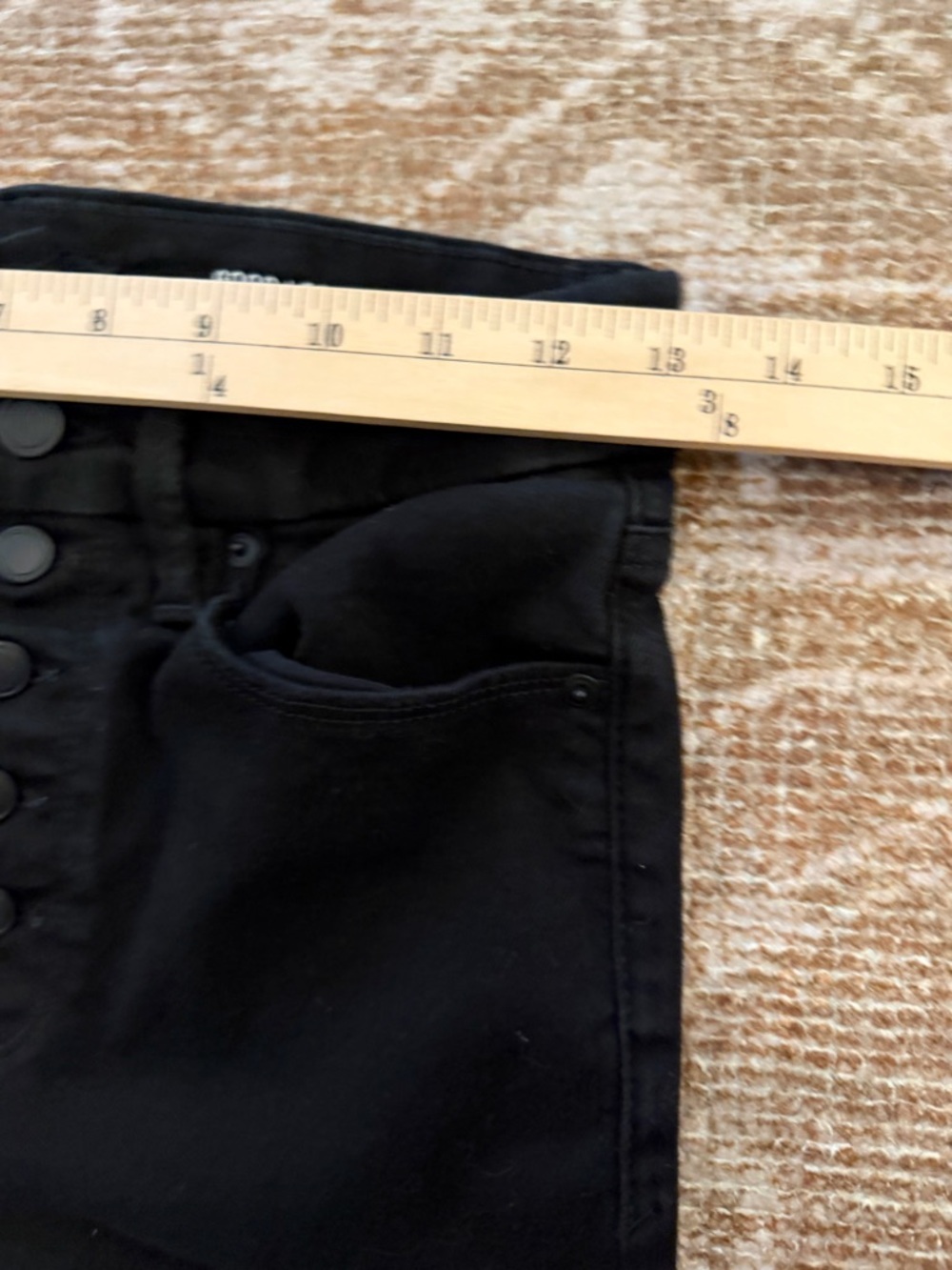 Good American Good Legs Straight Black Ankle Jeans with Button Fly - Picture 5 of 7